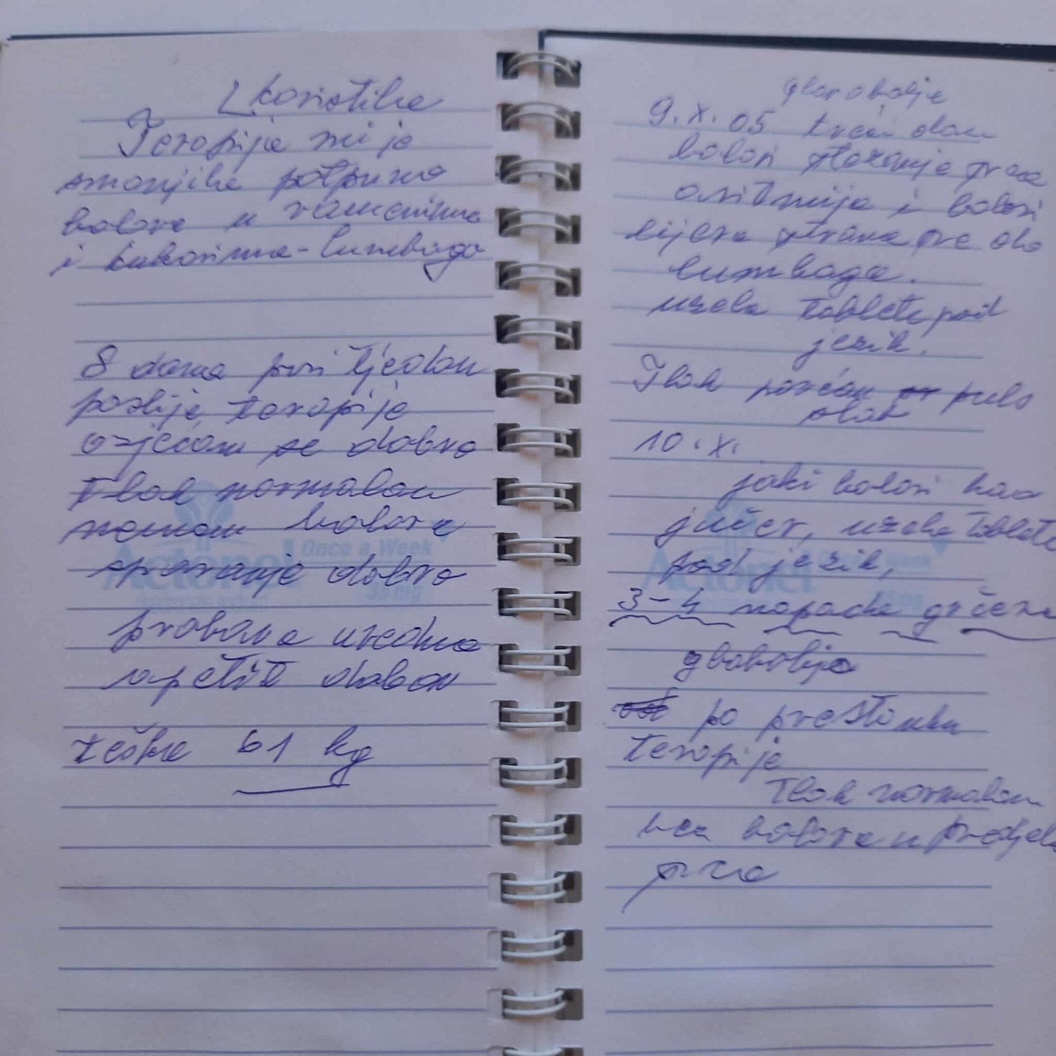Stranica iz dnevnika